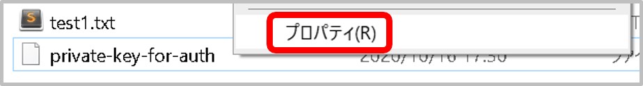 ファイルのプロパティ