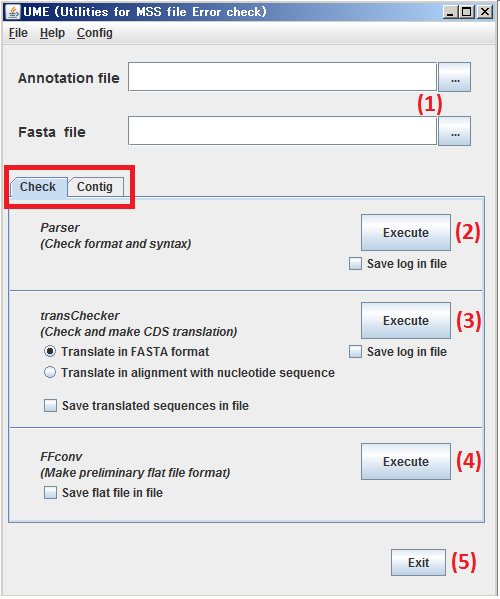 Check panel: basic verification of submission files