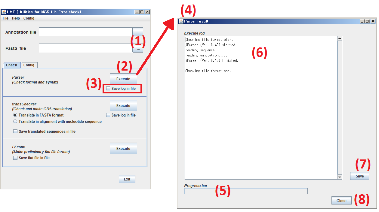 Parser: verification of syntax and format